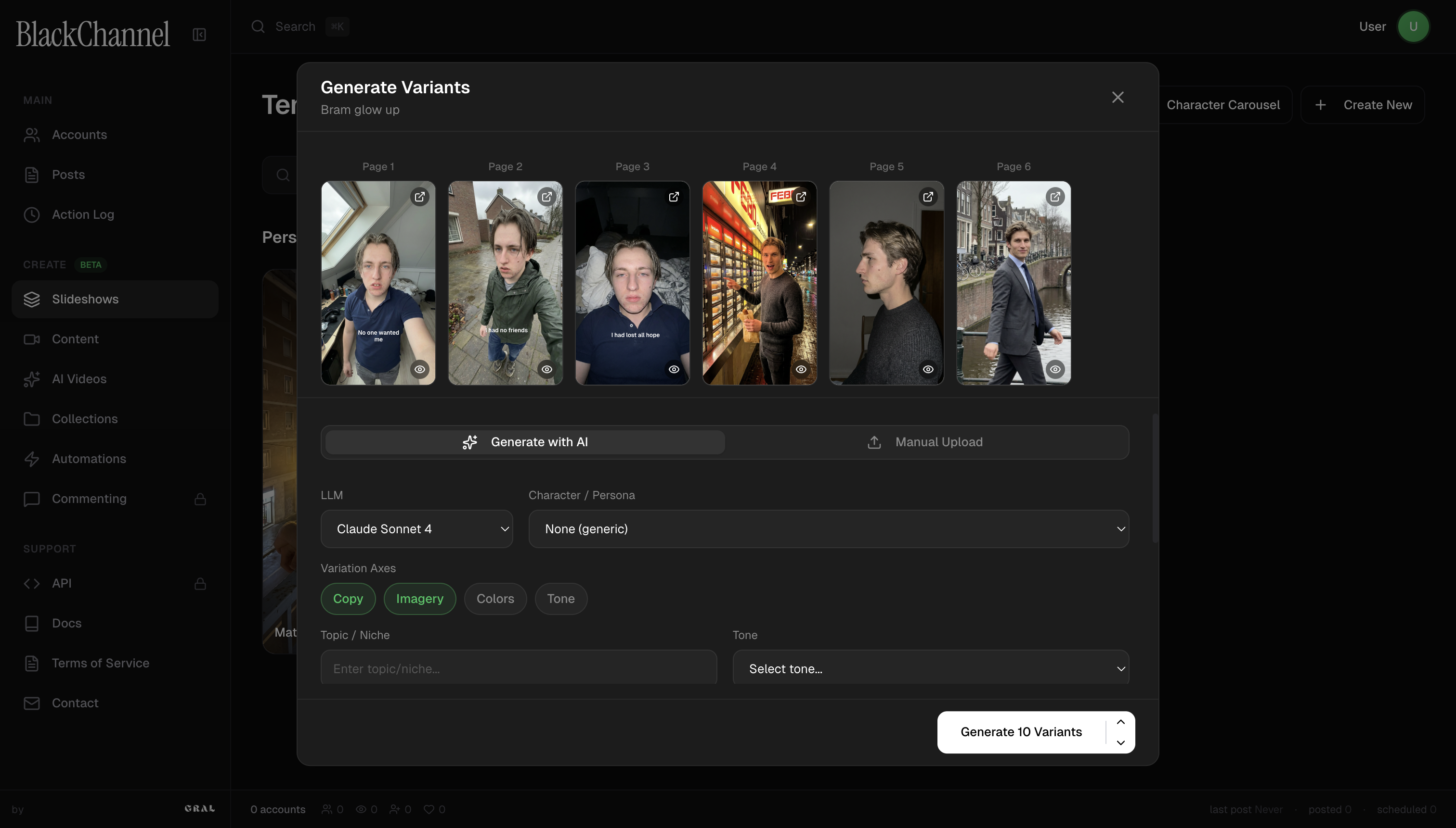 Blackchannel bulk posts
