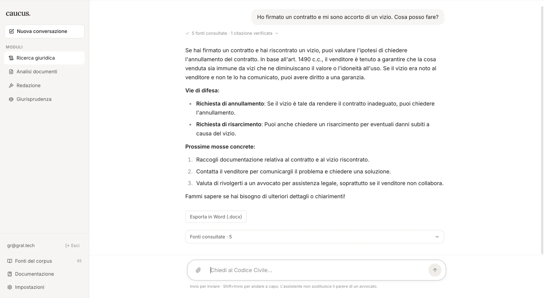 Caucus legal research: answer with 5 sources consulted and every citation verified