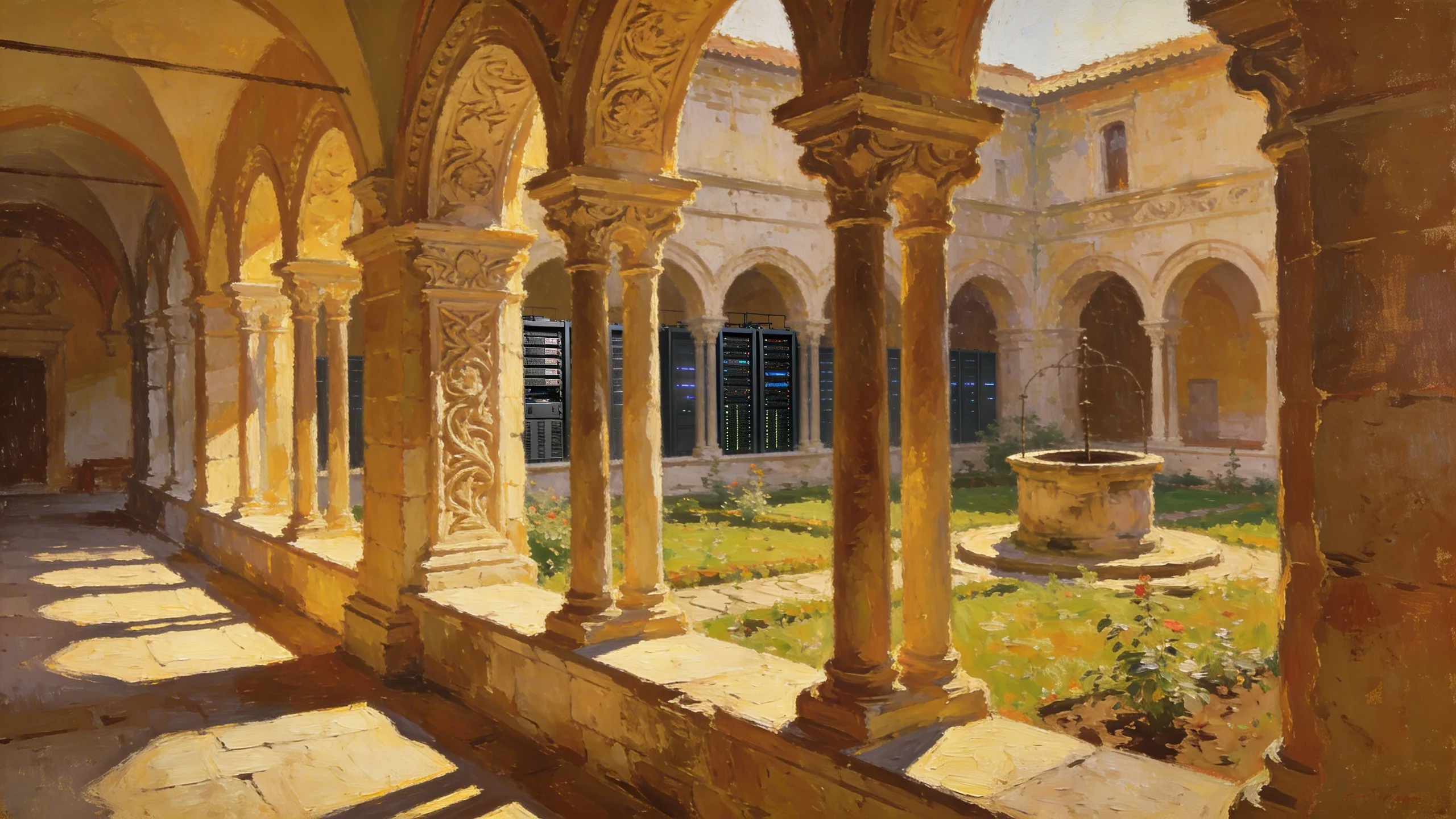 Italian cloister meets modern infrastructure