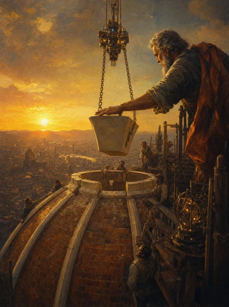 Master architect completing the dome, a system built to last